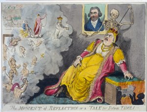 Le Moment de Réflexion ou un Conte pour les Temps Futurs, pub. 1796 - Isaac Cruikshank